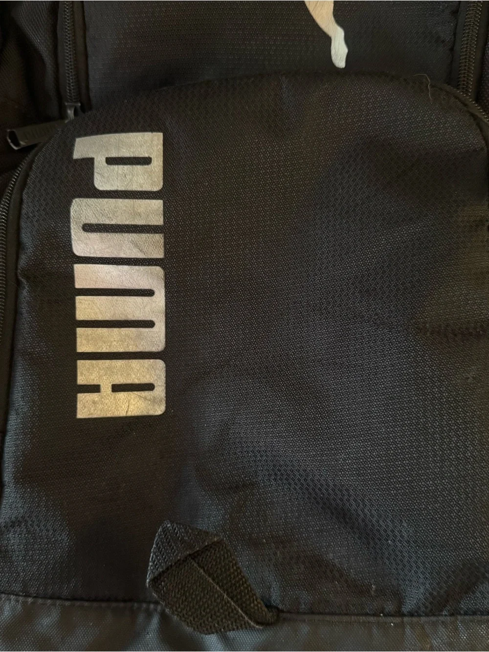 Puma Black Backpack with White Logo